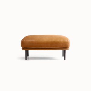 Wells Leather Ottoman